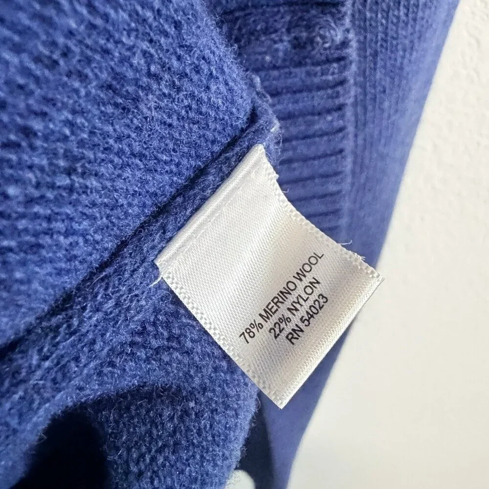 Banana Republic Wool Blend Long Sleeve 1/4 Zip Mock Neck Sweater Men's Size L.